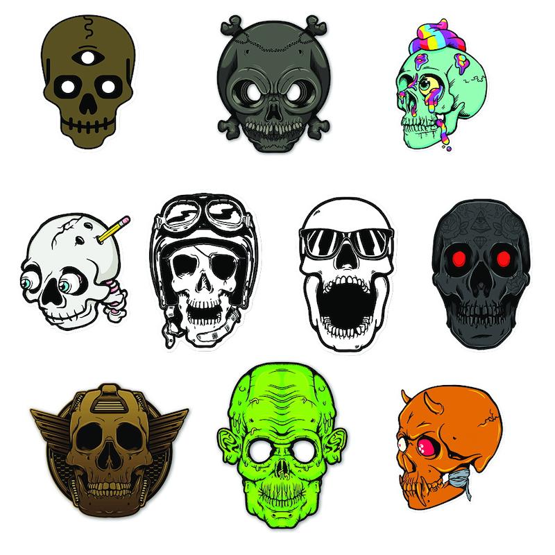 مجموعه استیکر طرح اسکلت