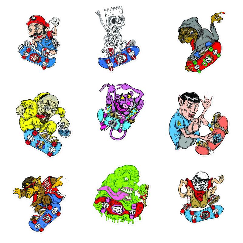 مجموعه استیکر طرح مانستر