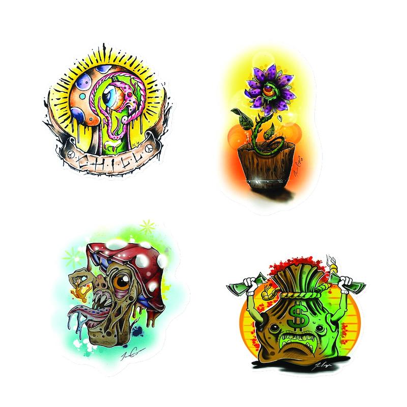 مجموعه استیکر طرح ماشروم