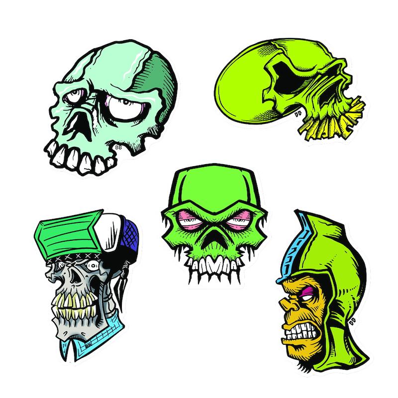 مجموعه استیکر طرح اسکلت