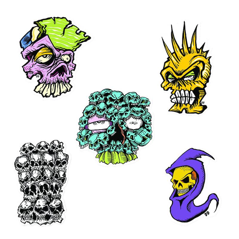 مجموعه استیکر طرح اسکلت