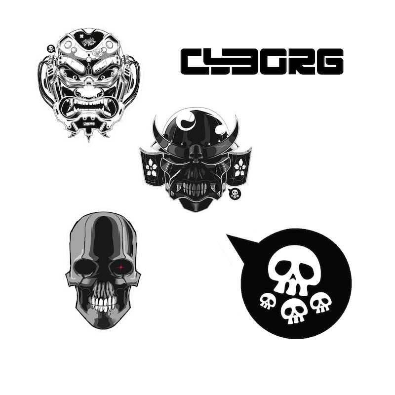 مجموعه استیکر طرح اسکلت