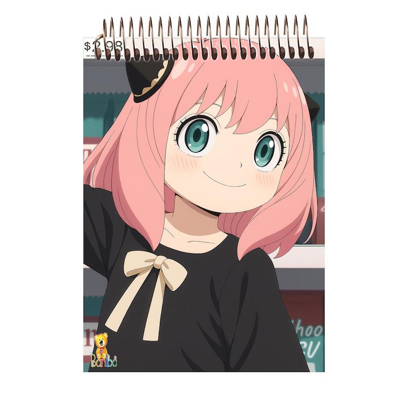 دفترچه مشق طرح انیمه دختر کد 2589 سایز A7