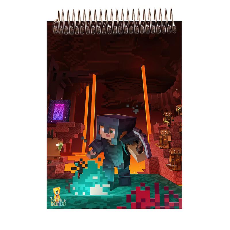 دفترچه مشق طرح ماینکرافت کد 2630 سایز A7