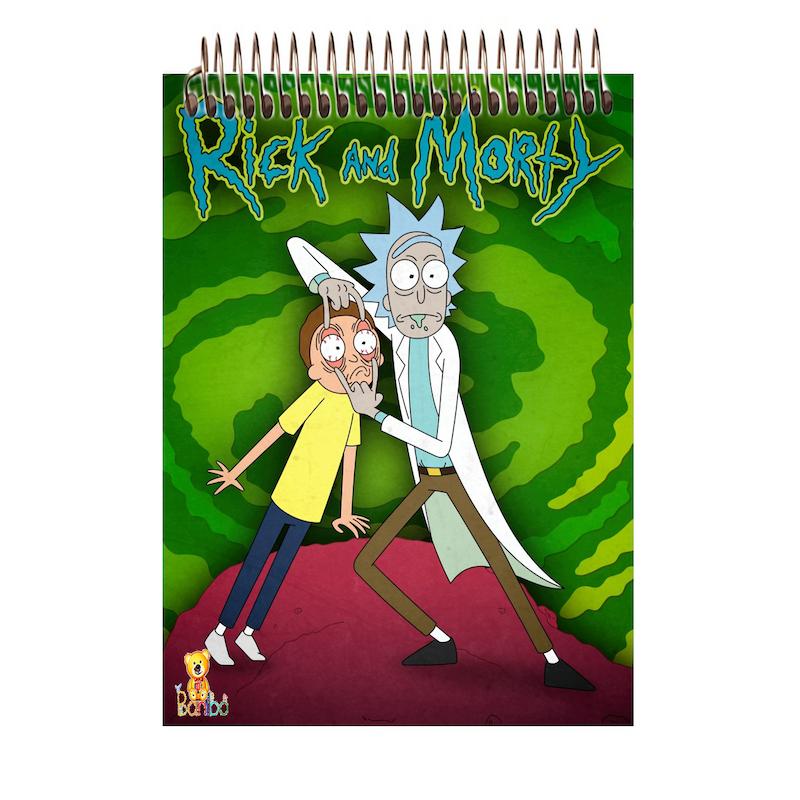 دفترچه مشق طرح ریک و مورتی کد 2641 سایز A7