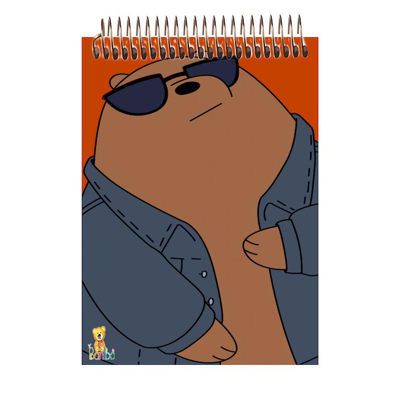 دفترچه مشق طرح خرس کد 2708 سایز A7