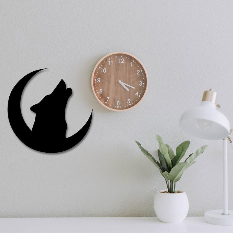 استیکر چوبی طرح زوزه گرگ کد 126