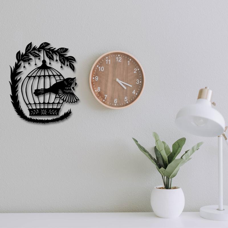 استیکر چوبی طرح رهایی پرنده کد 130