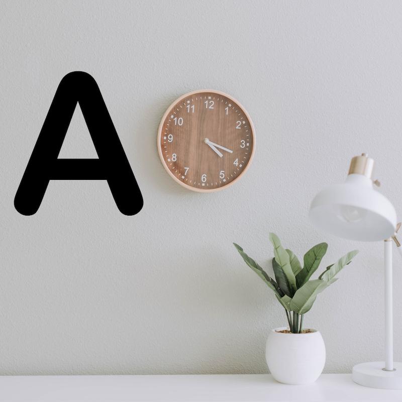 استیکر چوبی طرح حروف انگلیسی A کد 195