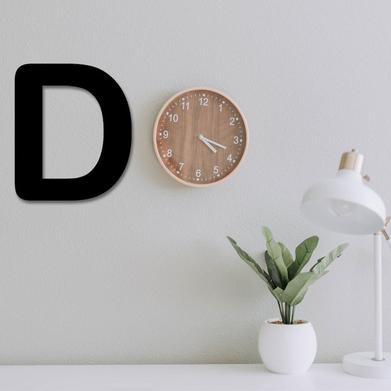 استیکر چوبی طرح حروف انگلیسی D کد 198