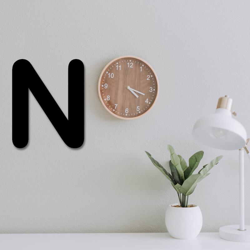 استیکر چوبی طرح حروف انگلیسی N کد 206
