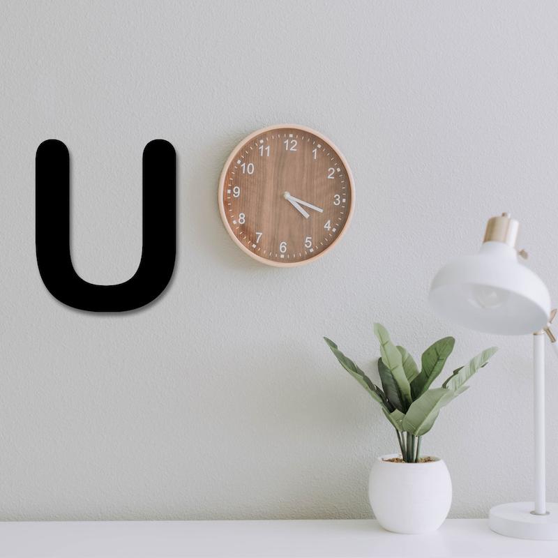 استیکر چوبی طرح حروف انگلیسی U کد 213