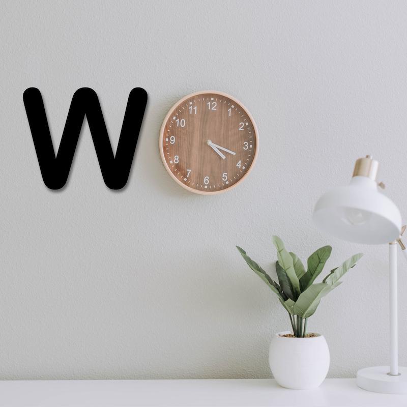 استیکر چوبی طرح حروف انگلیسی W کد 215