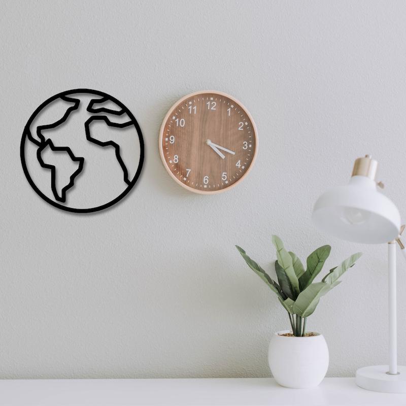 استیکر چوبی طرح کره زمین کد 266