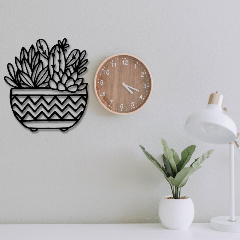 استیکر چوبی طرح گلدان کد 274