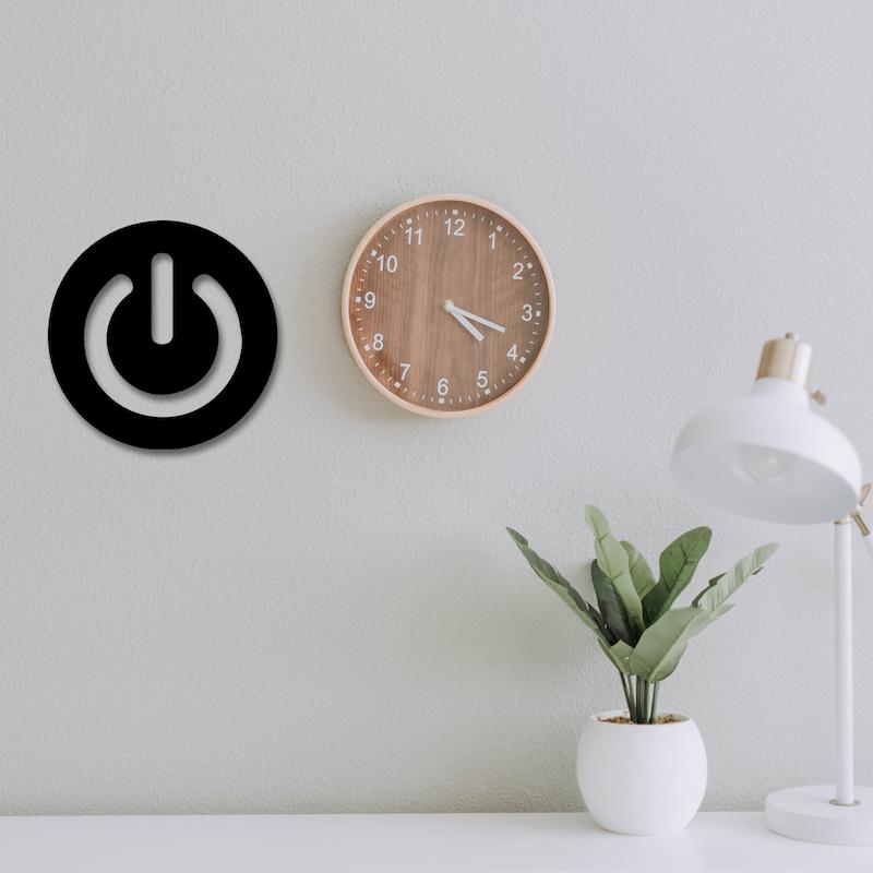 استیکر چوبی طرح دکمه پاور کد 277