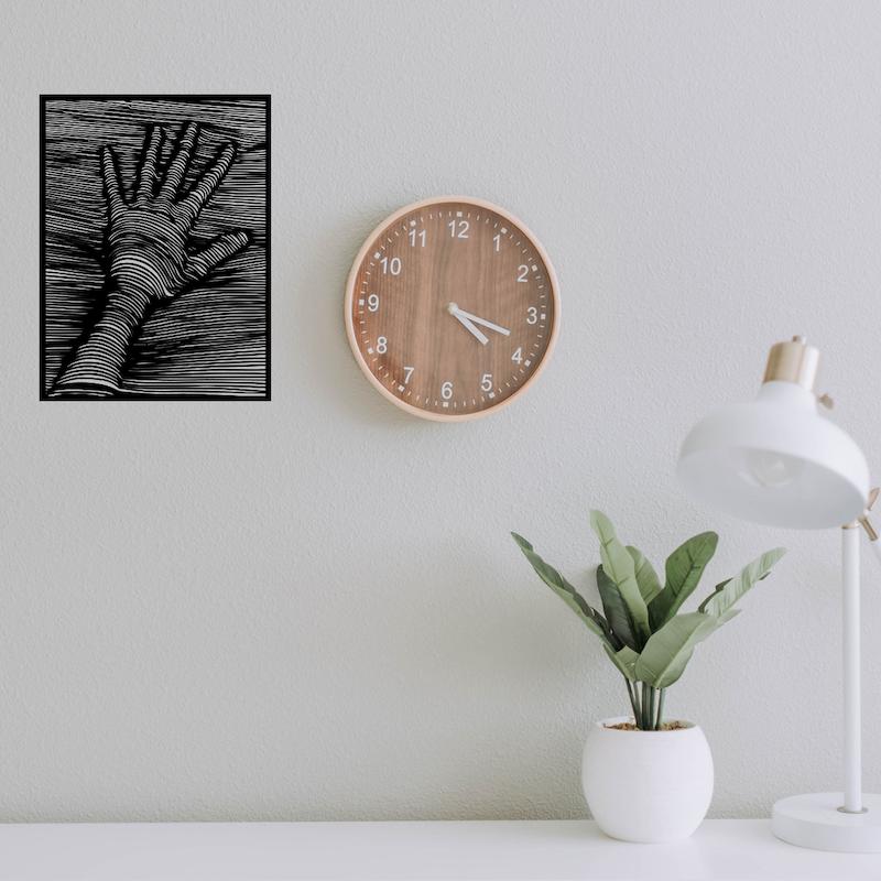 استیکر چوبی طرح دست کد 294