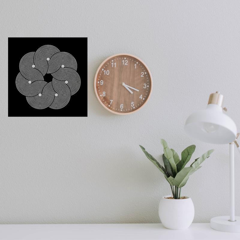 استیکر چوبی طرح گل کد 303