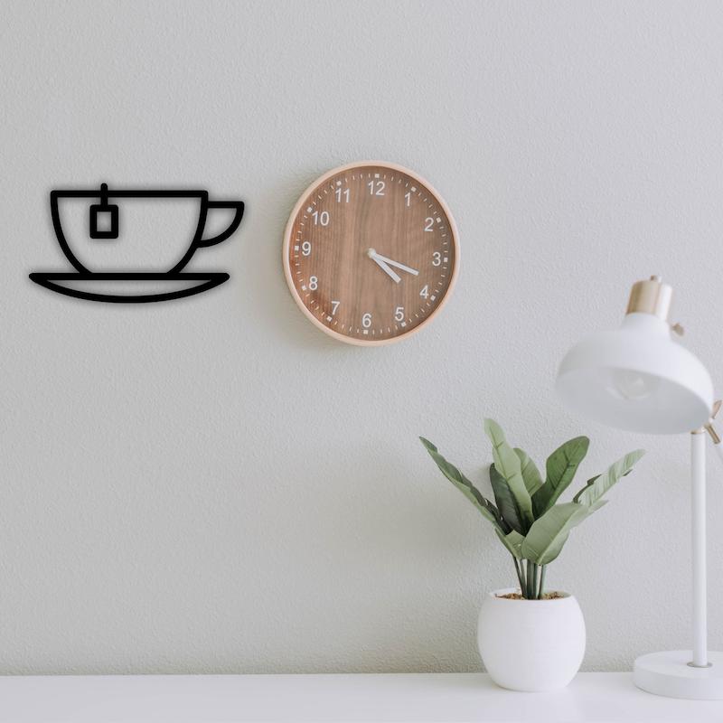 استیکر چوبی طرح فنجان چای کد 304