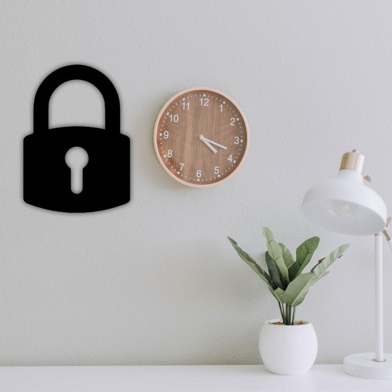 استیکر چوبی طرح قفل کد 319