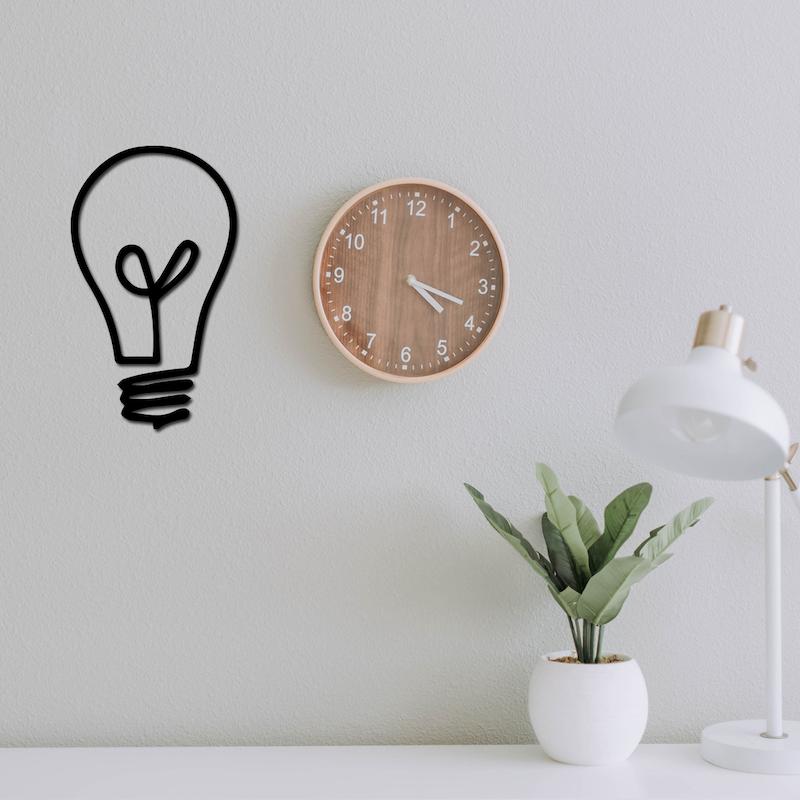 استیکر چوبی طرح لامپ کد 334