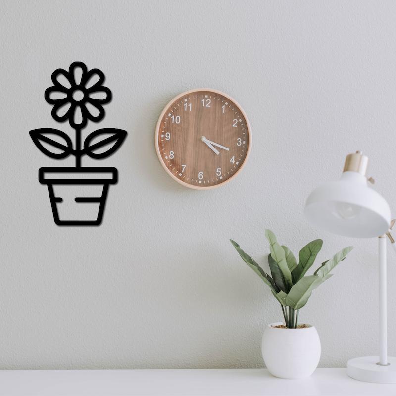 استیکر چوبی طرح گلدان کد 369