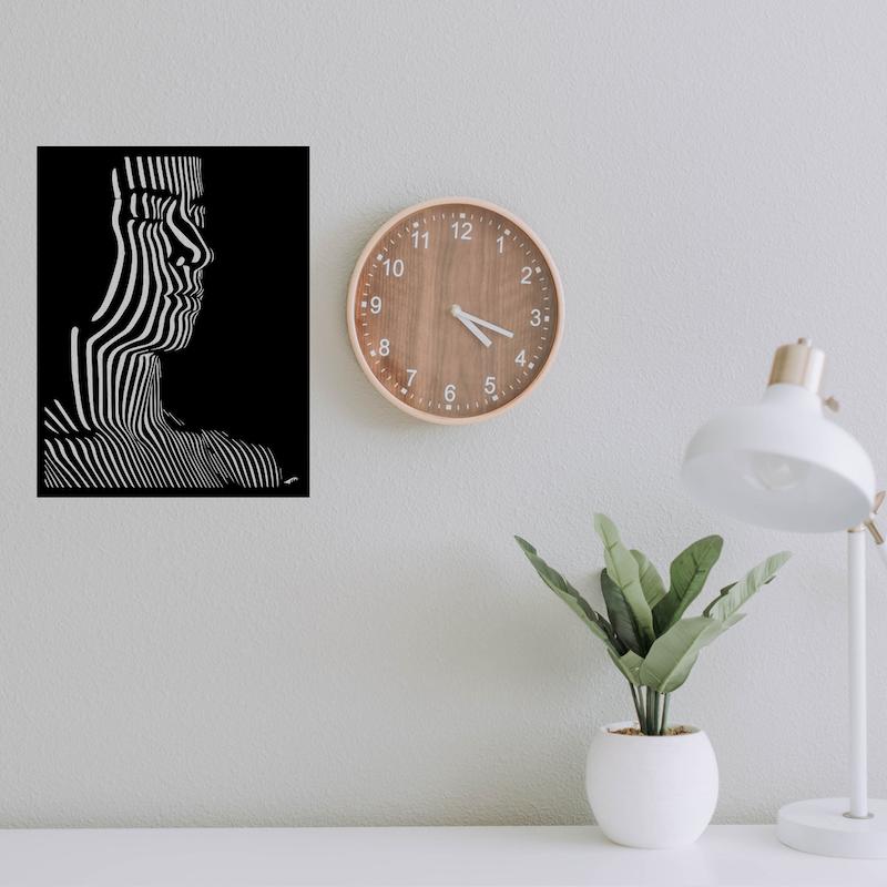 استیکر چوبی طرح چهره کد 385