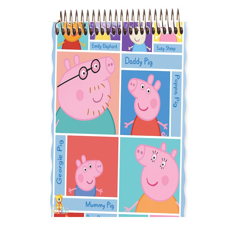 دفترچه شطرنجی طرح خوک بامزه کد 2529 سایز A7