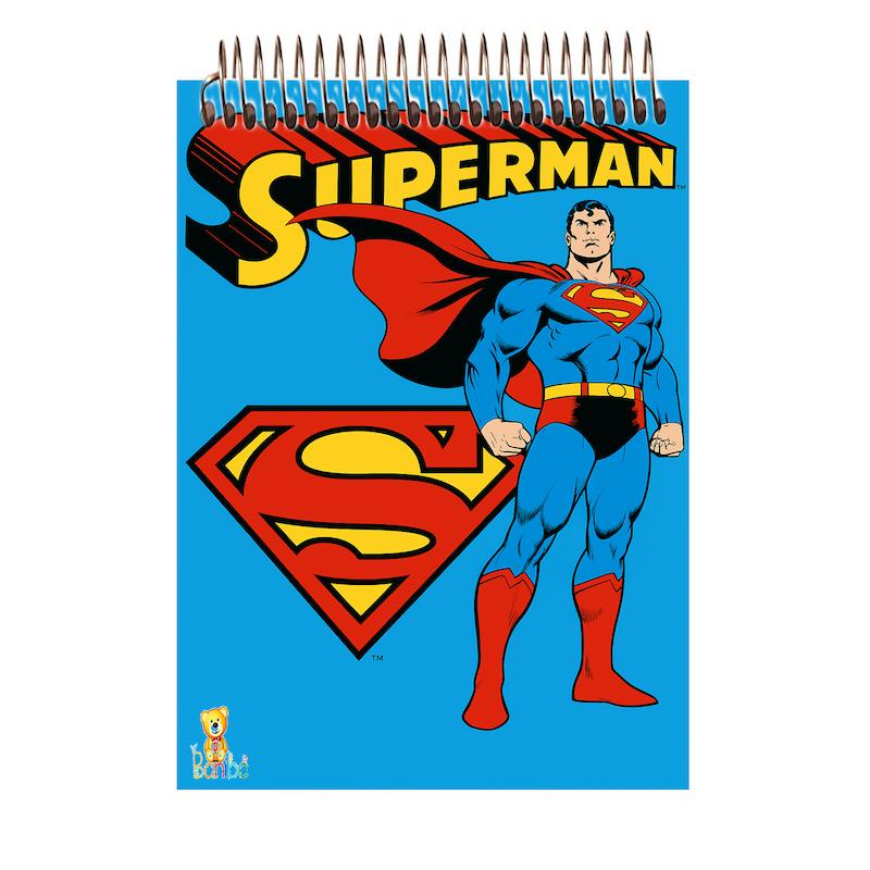دفترچه شطرنجی طرح سوپرمن کد 2537 سایز A7