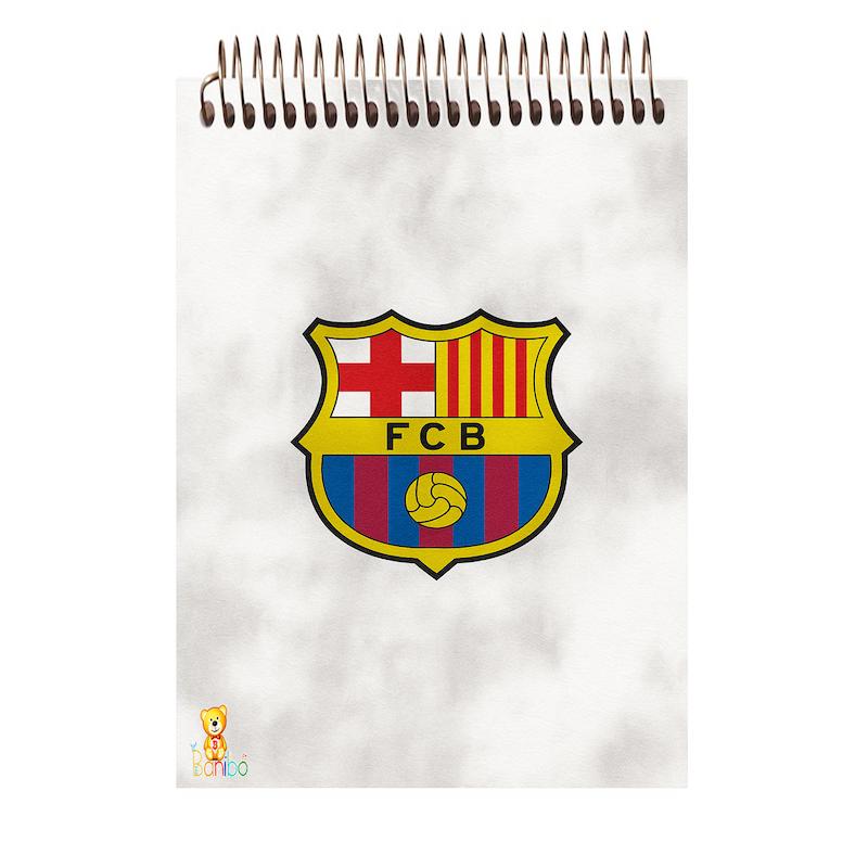 دفترچه شطرنجی طرح بارسلونا کد 2563 سایز A7