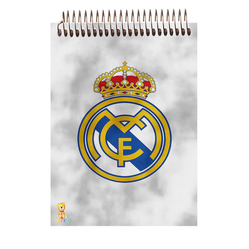 دفترچه شطرنجی طرح رئال مادرید کد 2572  سایز A7