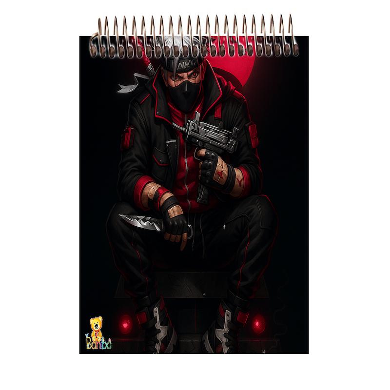 دفترچه شطرنجی طرح جنگجو کد 2574 سایز A7