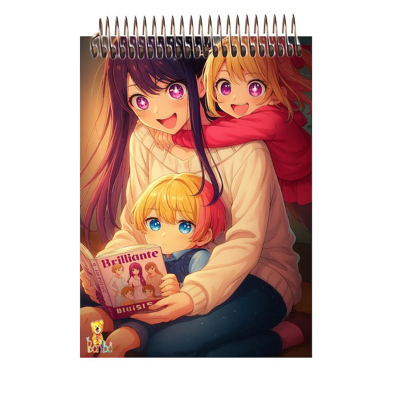 دفترچه شطرنجی طرح انیمه کد 2584 سایز A7