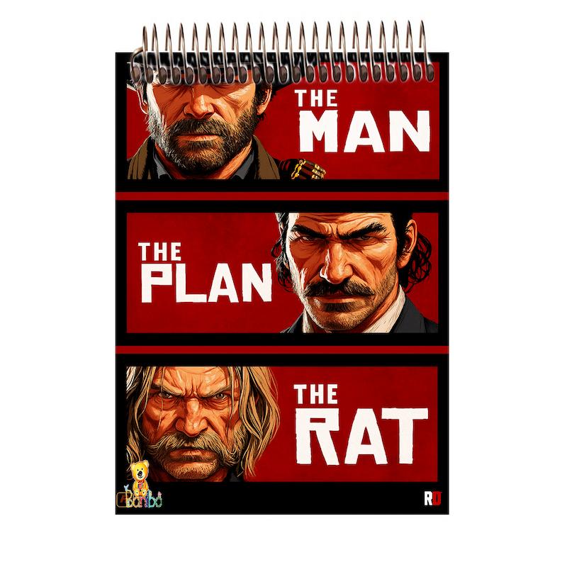 دفترچه شطرنجی طرح red dead کد 2593 سایز A7