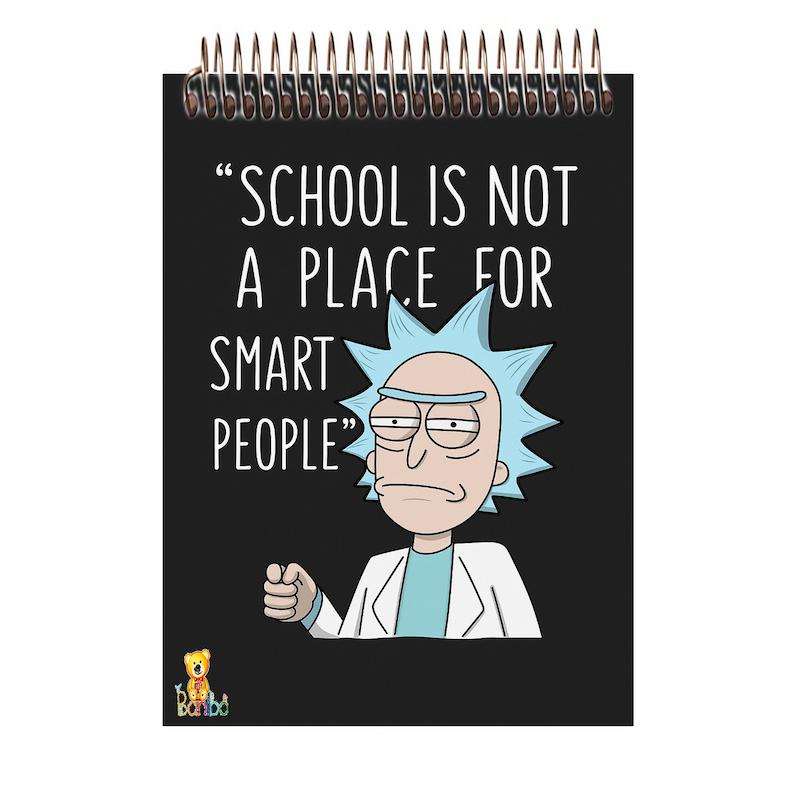 دفترچه شطرنجی طرح ریک و مورتی کد 2596 سایز A7