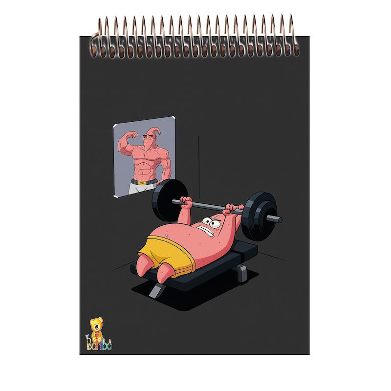 دفترچه شطرنجی طرح پاتریک کد 2597 سایز A7