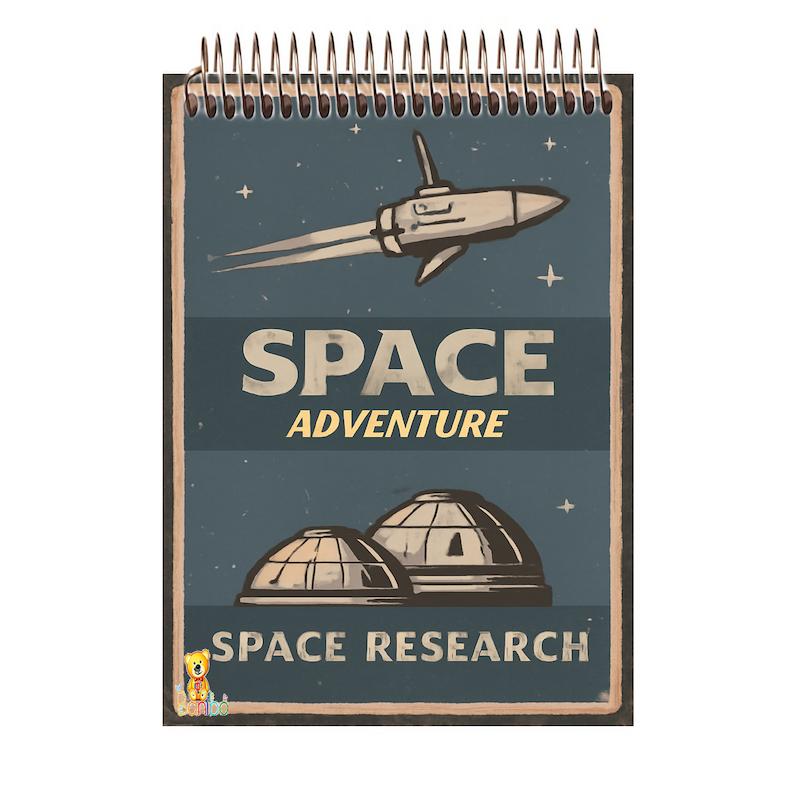 دفترچه شطرنجی طرح موشک کد 2609 سایز A7