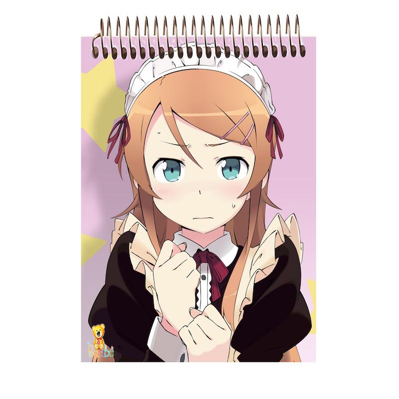 دفترچه شطرنجی طرح انیمه دختر کد 2624 سایز A7