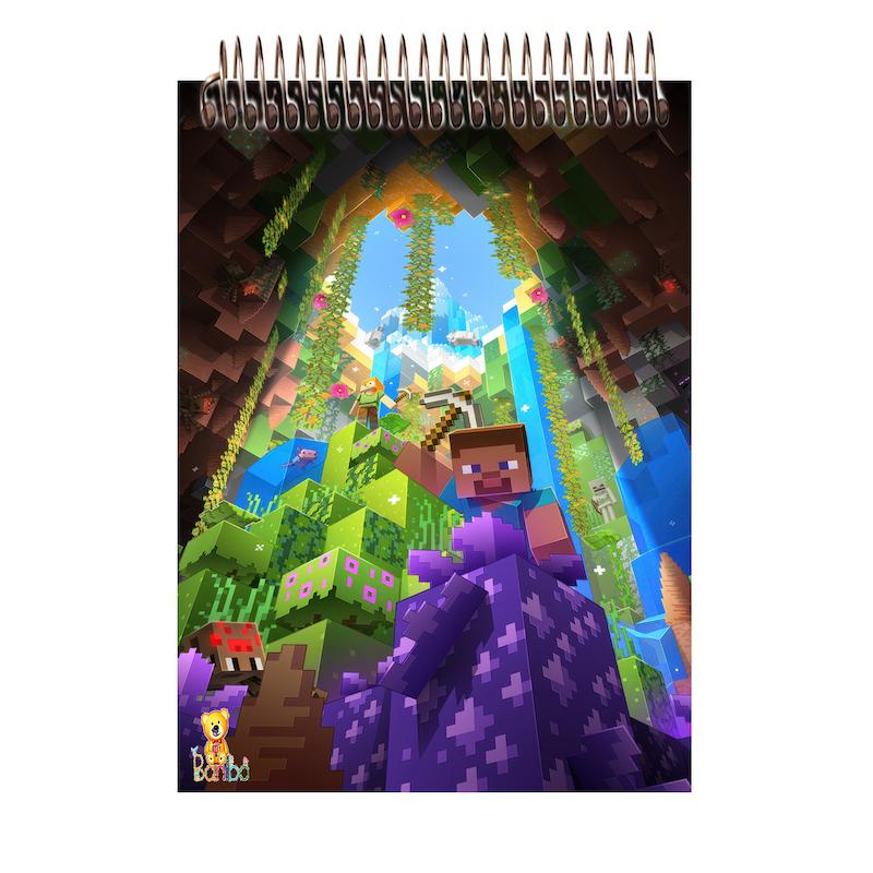 دفترچه شطرنجی طرح ماینکرافت کد 2626 سایز A7