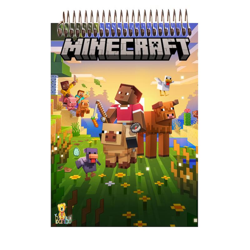 دفترچه شطرنجی طرح ماینکرافت کد 2631 سایز A7