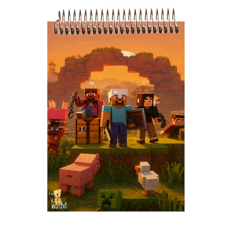 دفترچه شطرنجی طرح ماینکرافت کد 2742 سایز A7