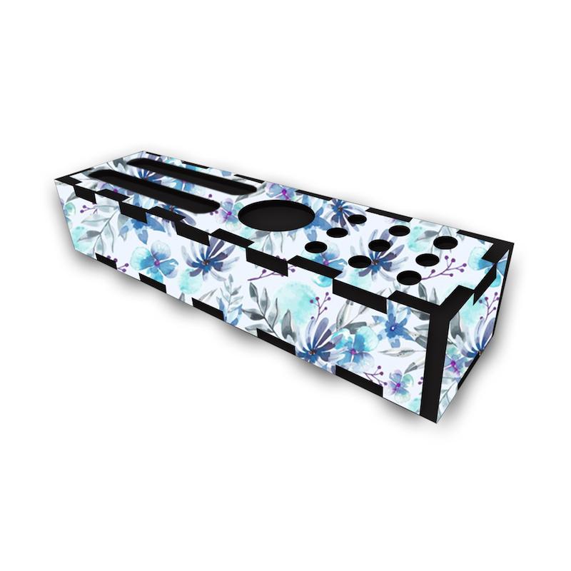 جامدادی رومیزی طرح گل آبی کد 408