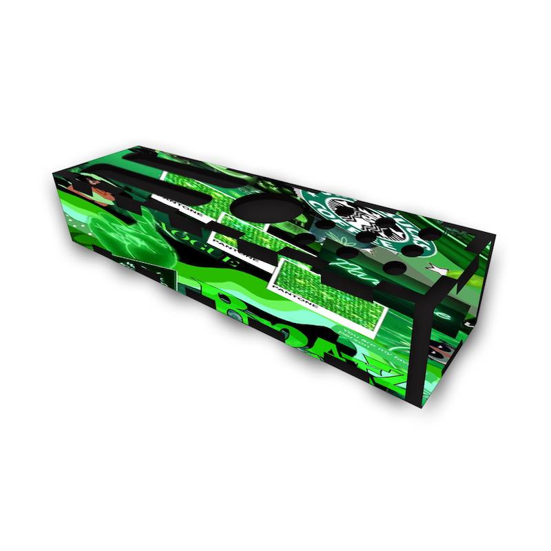 جامدادی رومیزی طرح میکس سبز کد 827