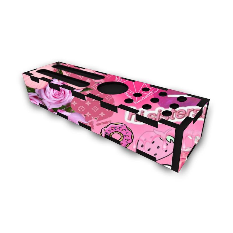 جامدادی رومیزی طرح میکس صورتی کد 833