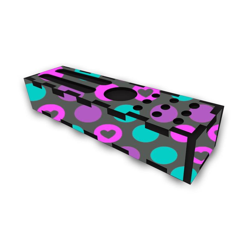 جامدادی رومیزی طرح حباب های قلبی کد 981