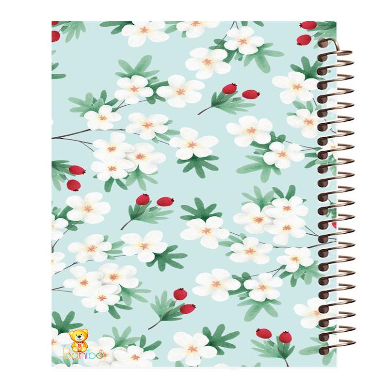 دفتر زبان طرح گل کد 107