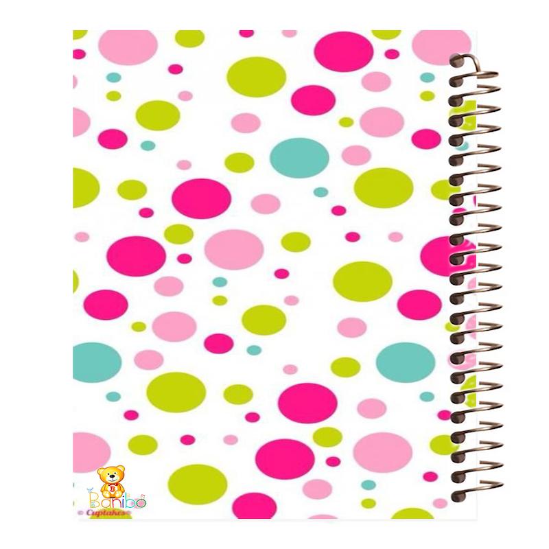 دفتر زبان طرح حباب های رنگی کد 322