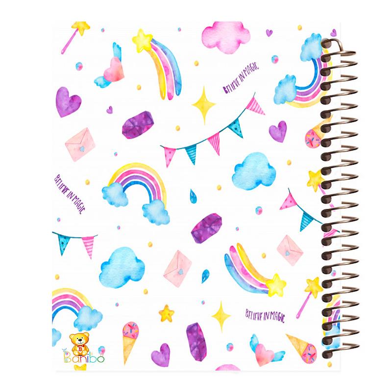 دفتر زبان طرح رنگین کمان کد 421