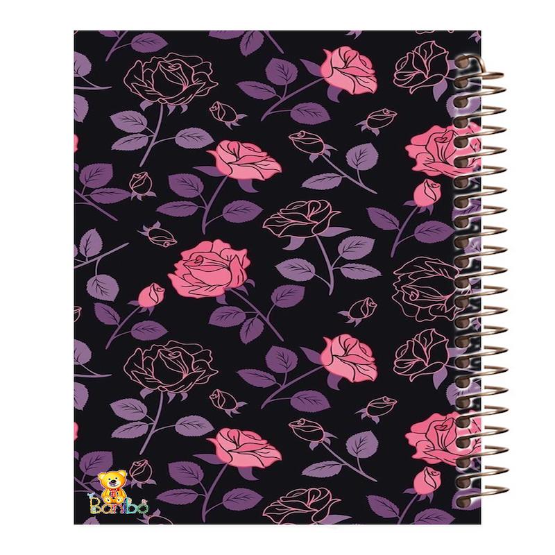 دفتر زبان طرح رز صورتی کد 737