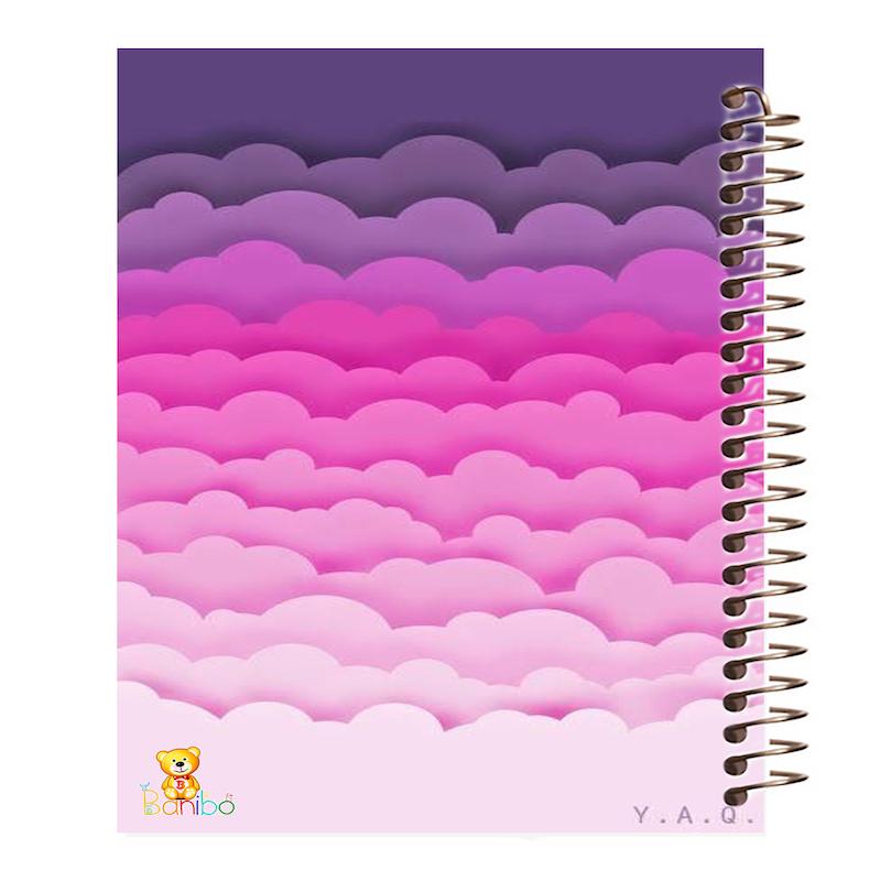 دفتر زبان طرح رنگی صورتی کد 781